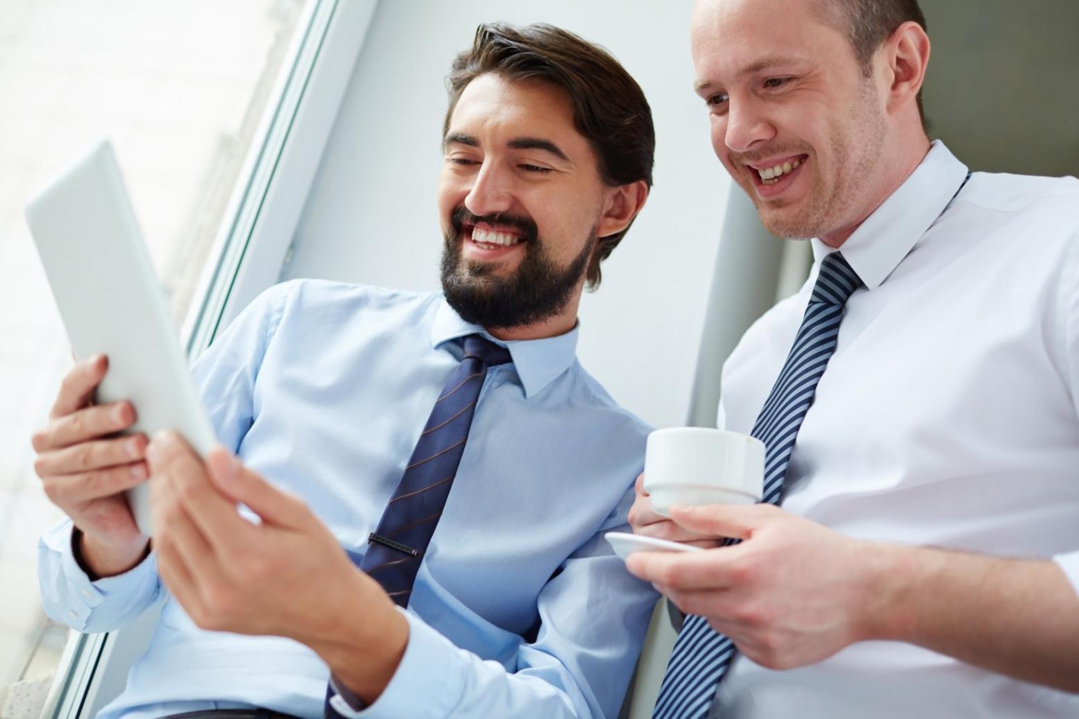 Strategic business planning environment with modern tools and collaborative workspace setup